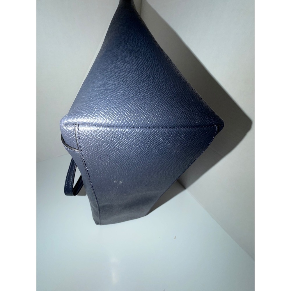 Coach Ava Chain Tote Midnight Navy Crossgrain Leather Shoulder Bag F57526 - Picture 9 of 16